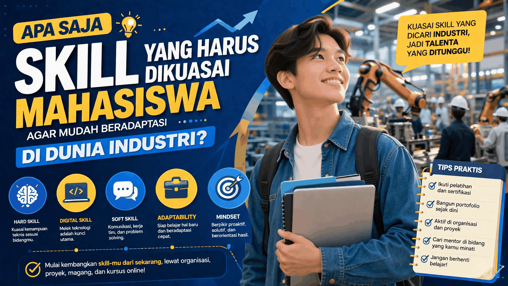 Apa Saja Skill Yang Harus Dikuasai Mahasiswa Agar Mudah Beradaptasi Di Dunia Industri?