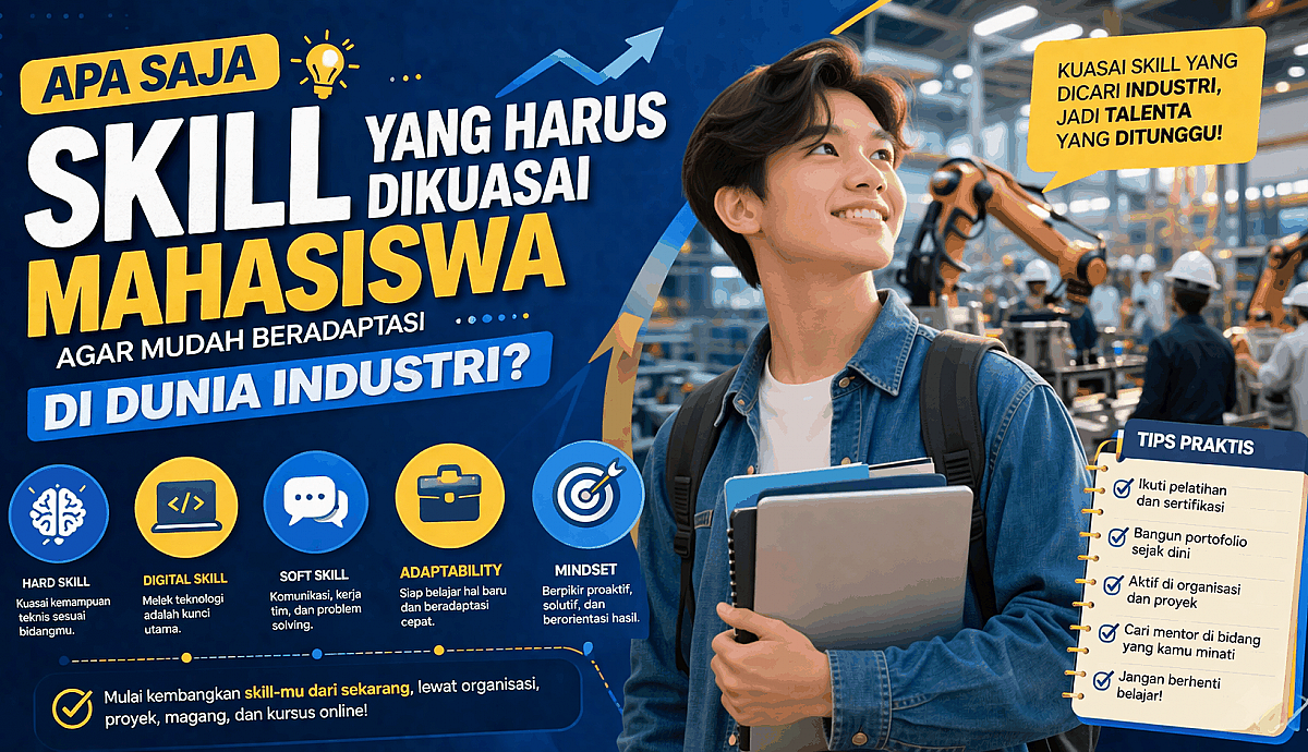 Apa Saja Skill Yang Harus Dikuasai Mahasiswa Agar Mudah Beradaptasi Di Dunia Industri?