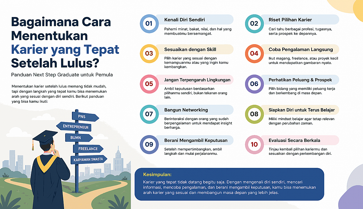 Bagaimana Cara Menentukan Karier yang Tepat Setelah Lulus? Panduan Next Step Graduate untuk Pemula