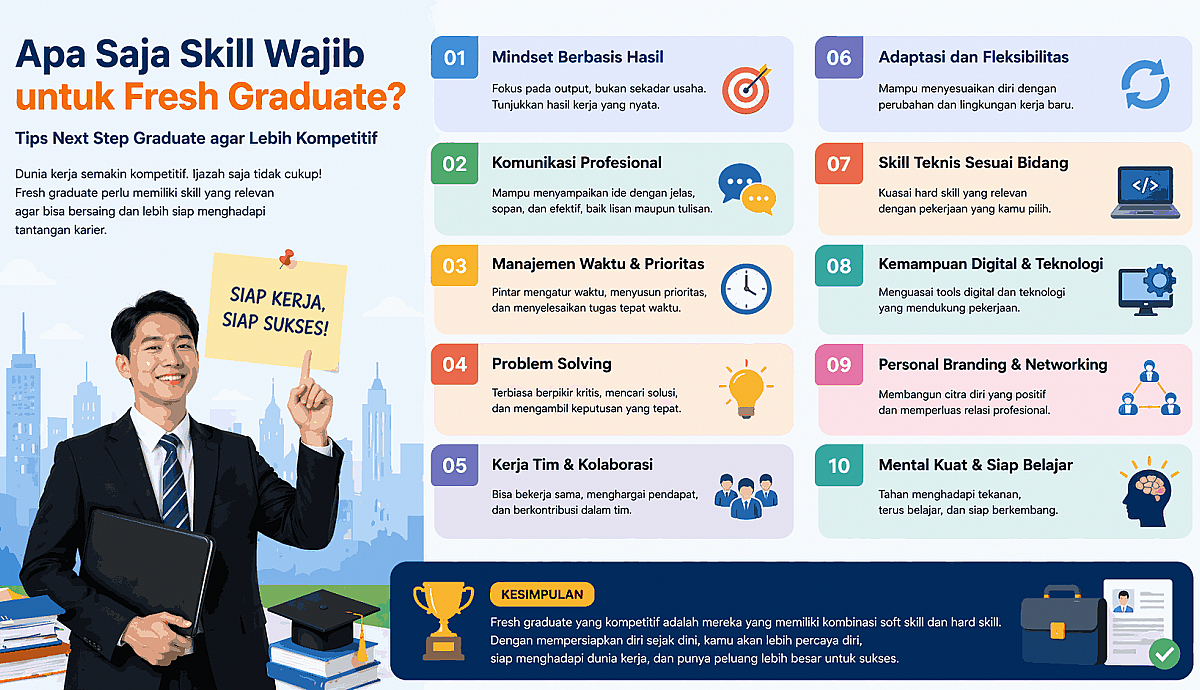 Apa Saja Skill Wajib untuk Fresh Graduate? Tips Next Step Graduate agar Lebih Kompetitif