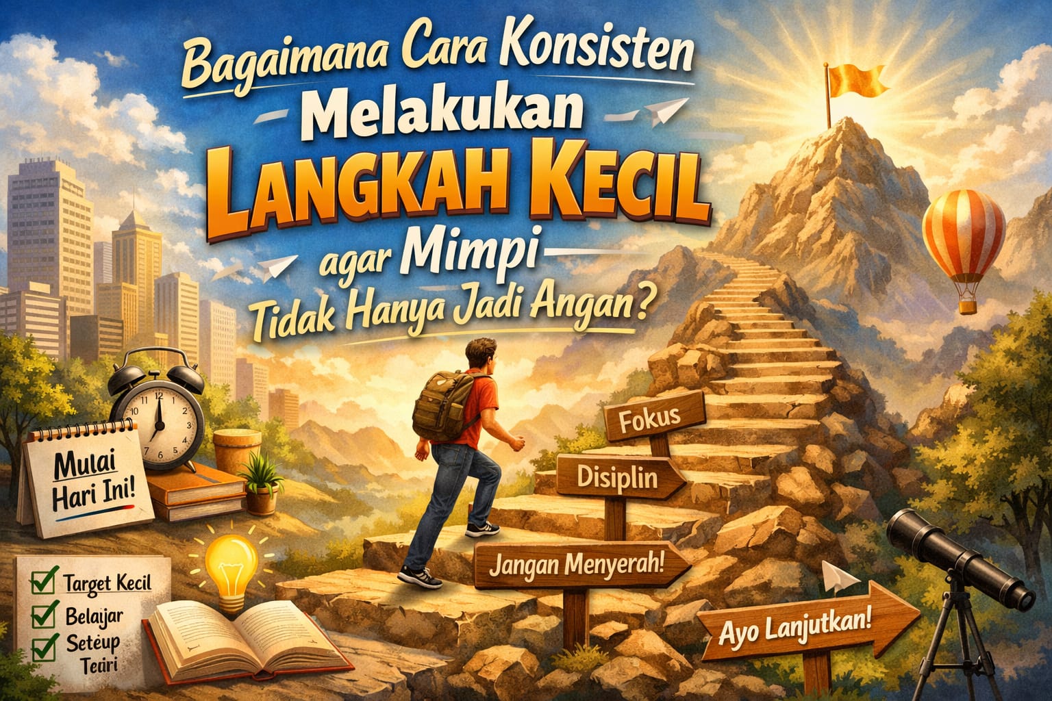 Bagaimana Cara Konsisten Melakukan Langkah Kecil agar Mimpi Tidak Hanya Jadi Angan?