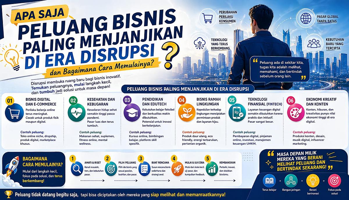 Apa Saja Peluang Bisnis Paling Menjanjikan Di Era Disrupsi Dan Bagaimana Cara Memulainya?