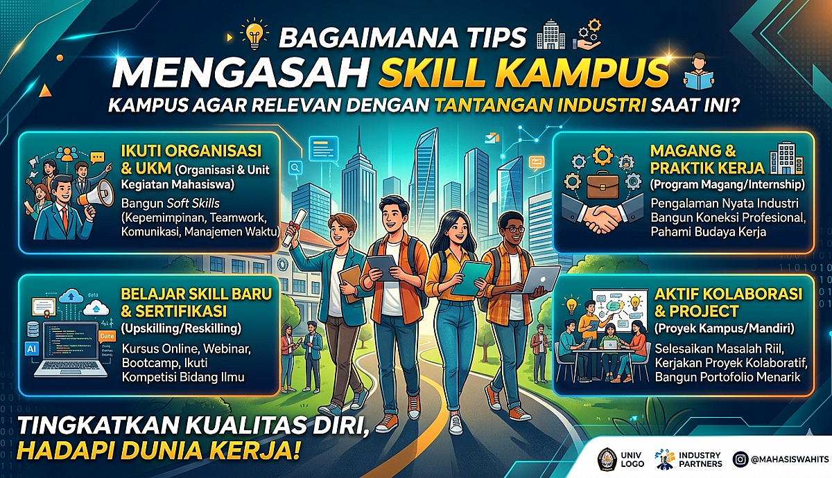 Bagaimana Tips Mahasiswa Mengasah Skill Kampus agar Relevan dengan Tantangan Industri Saat Ini?