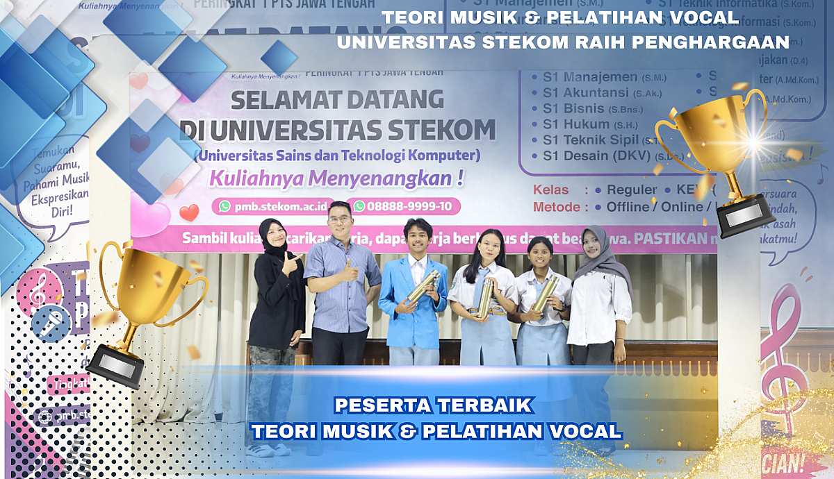 Pelatihan Peningkatan Kompetensi Siswa Kelas Vocal & Teori Musik di Universitas STEKOM Semarang Bersama SMK PL TARCISIUS, SMAN 2 MRANGGEN, dan SMK TLOGOSARI Semarang