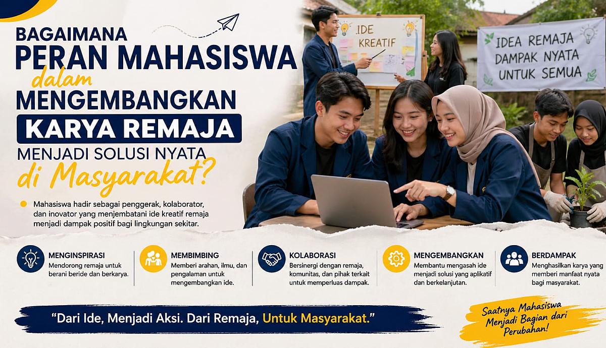 Bagaimana Peran Mahasiswa dalam Mengembangkan Karya Remaja Menjadi Solusi Nyata di Masyarakat?