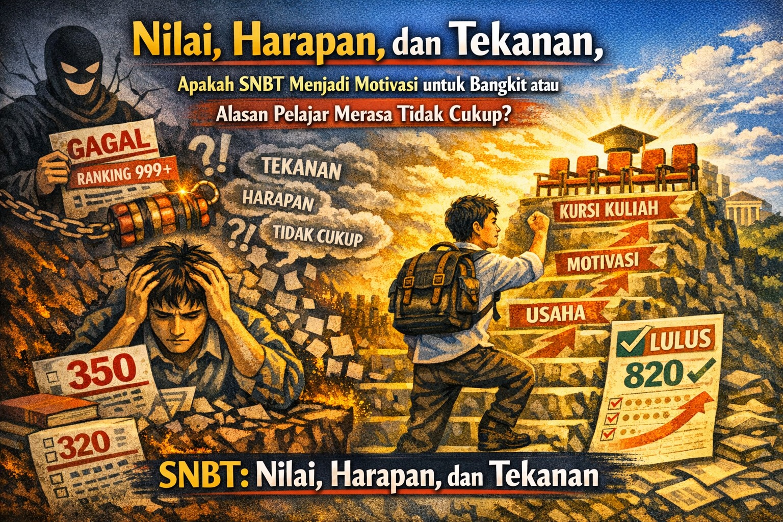 Nilai, Harapan, dan Tekanan, Apakah SNBT Menjadi Motivasi untuk Bangkit atau Alasan Pelajar Merasa Tidak Cukup?