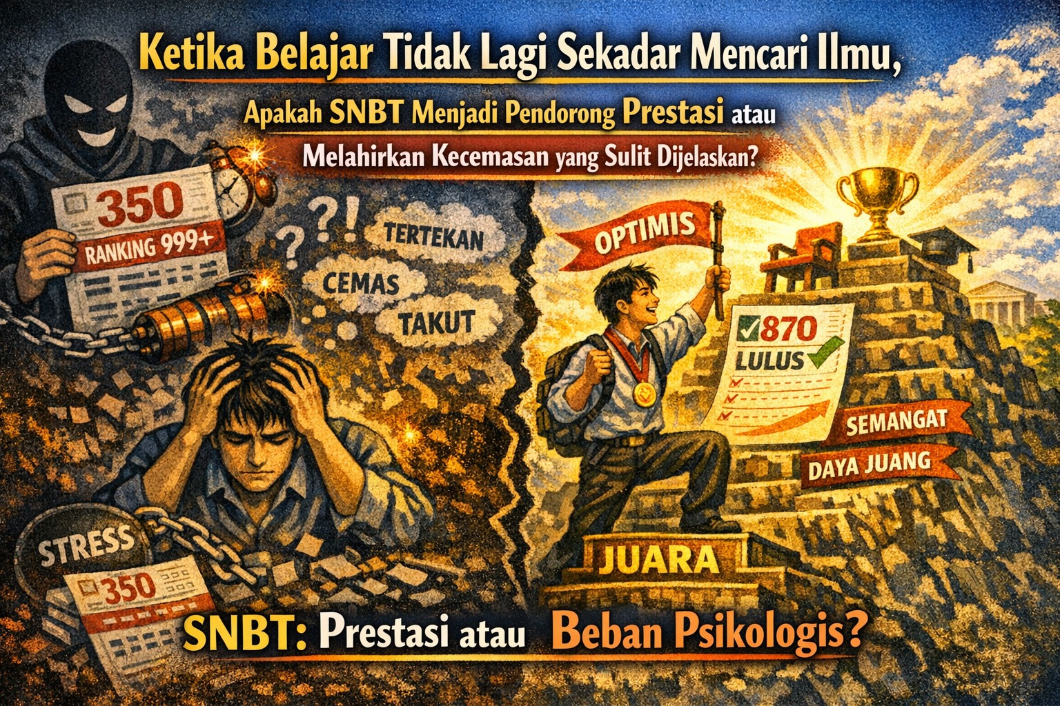Ketika Belajar Tidak Lagi Sekadar Mencari Ilmu, Apakah SNBT Menjadi Pendorong Prestasi atau Beban Psikologis bagi Siswa?