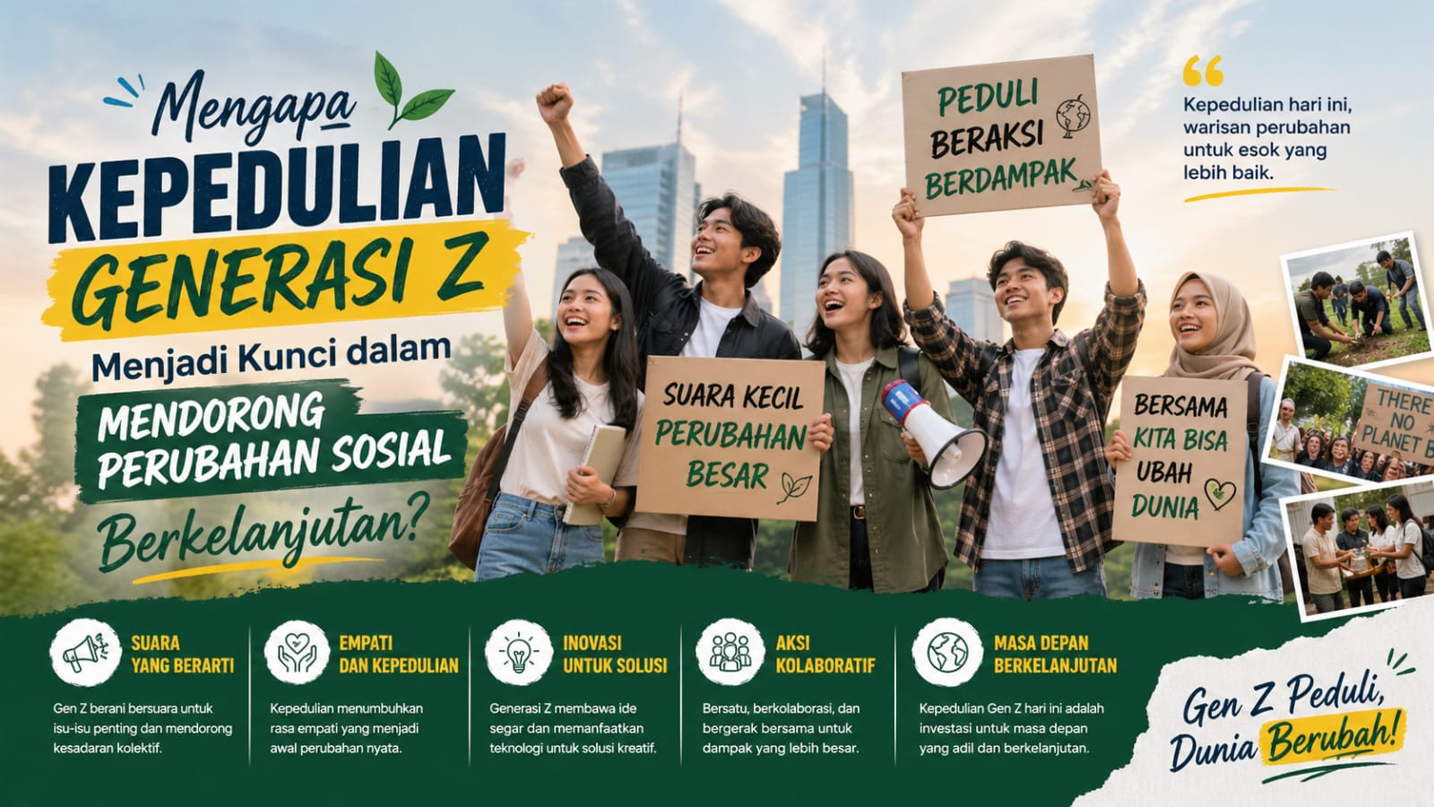 Mengapa Kepedulian Generasi Z Menjadi Kunci dalam Mendorong Perubahan Sosial Berkelanjutan?