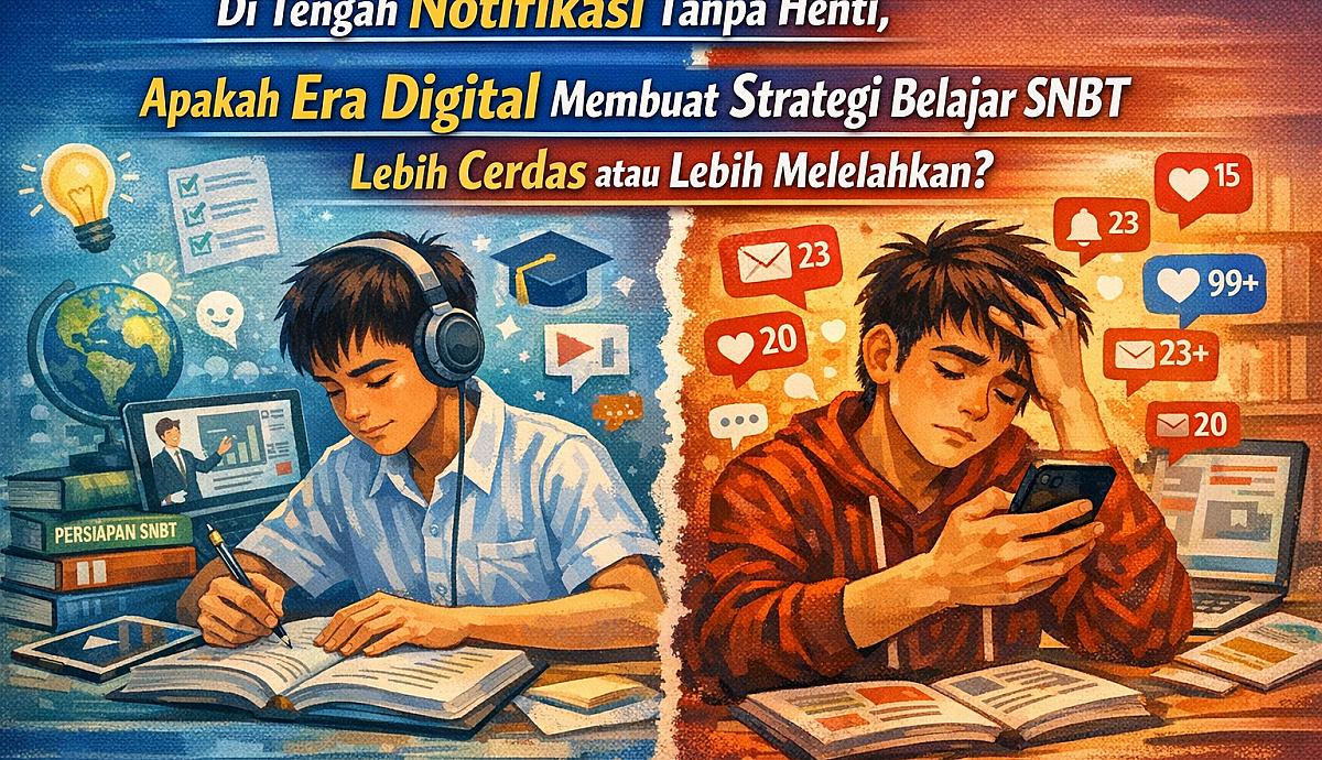 Di Tengah Notifikasi Tanpa Henti, Apakah Era Digital Membuat Strategi Belajar SNBT Lebih Cerdas atau Lebih Melelahkan?