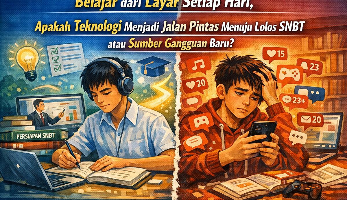 Belajar dari Layar Setiap Hari, Apakah Teknologi Menjadi Jalan Pintas Menuju Lolos SNBT atau Sumber Gangguan Baru?