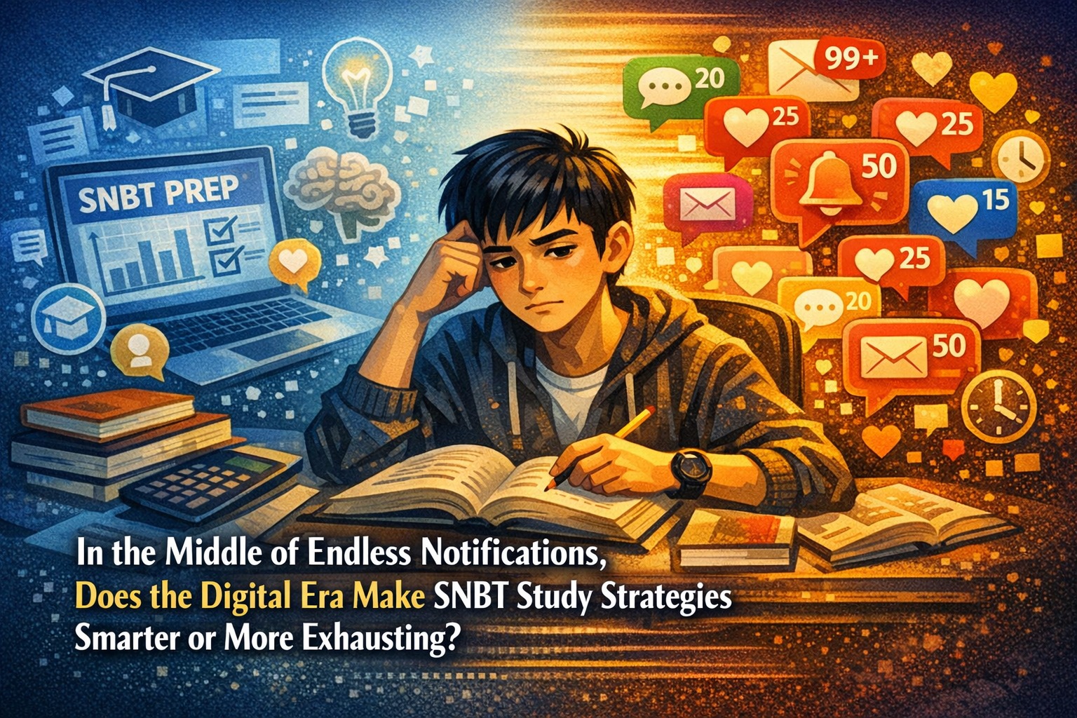 IN THE MIDDLE OF ENDLESS NOTIFICATIONS, DOES THE DIGITAL ERA MAKE SNBT STUDY STRATEGIES SMARTER OR MORE EXHAUSTING?