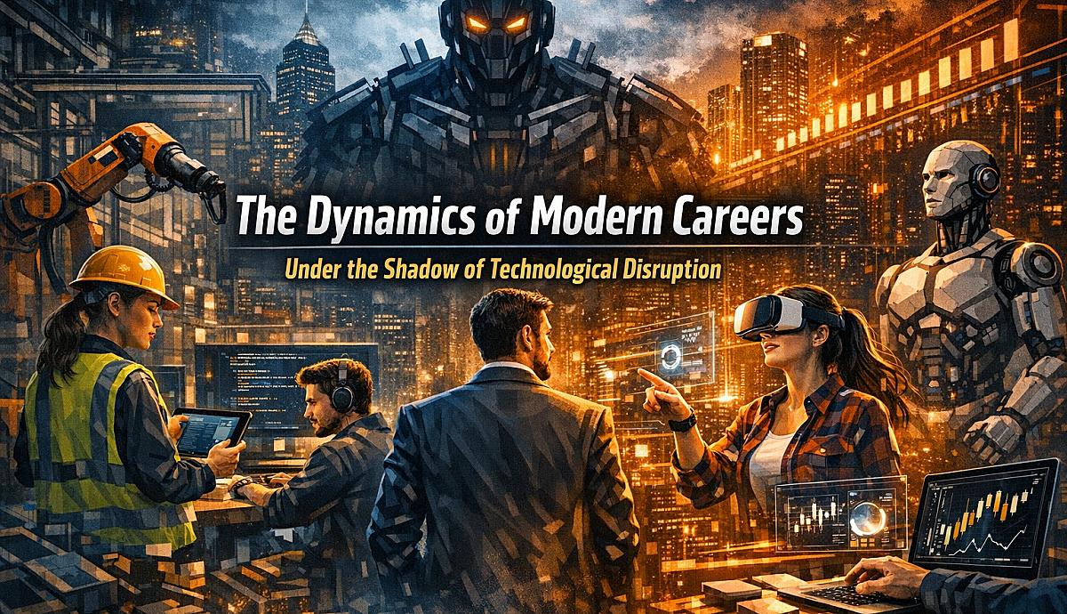 The Dynamics of Modern Careers Under the Shadow of Technological Disruption
