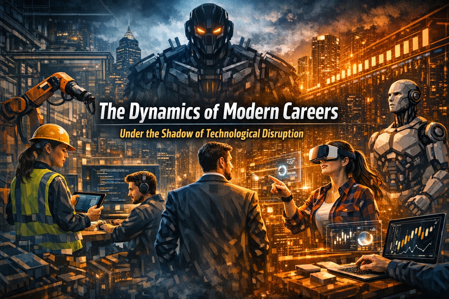 The Dynamics of Modern Careers Under the Shadow of Technological Disruption