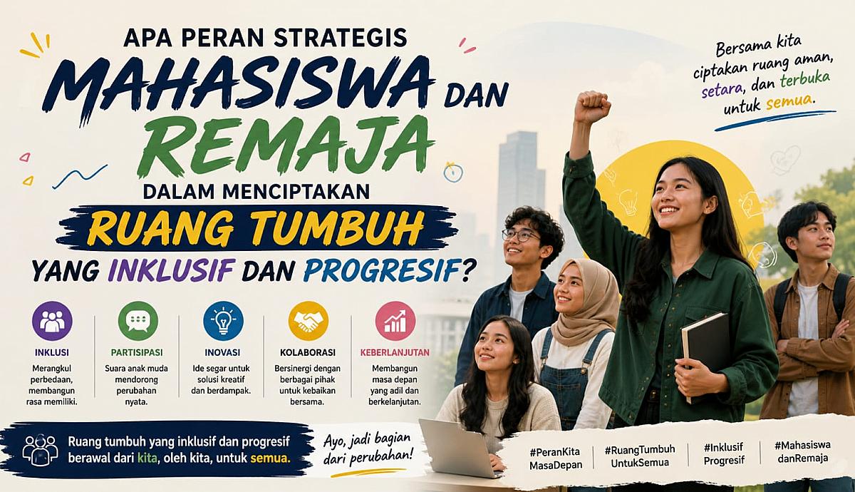 Apa Peran Strategis Mahasiswa dan Remaja dalam Menciptakan Ruang Tumbuh yang Inklusif dan Progresif?