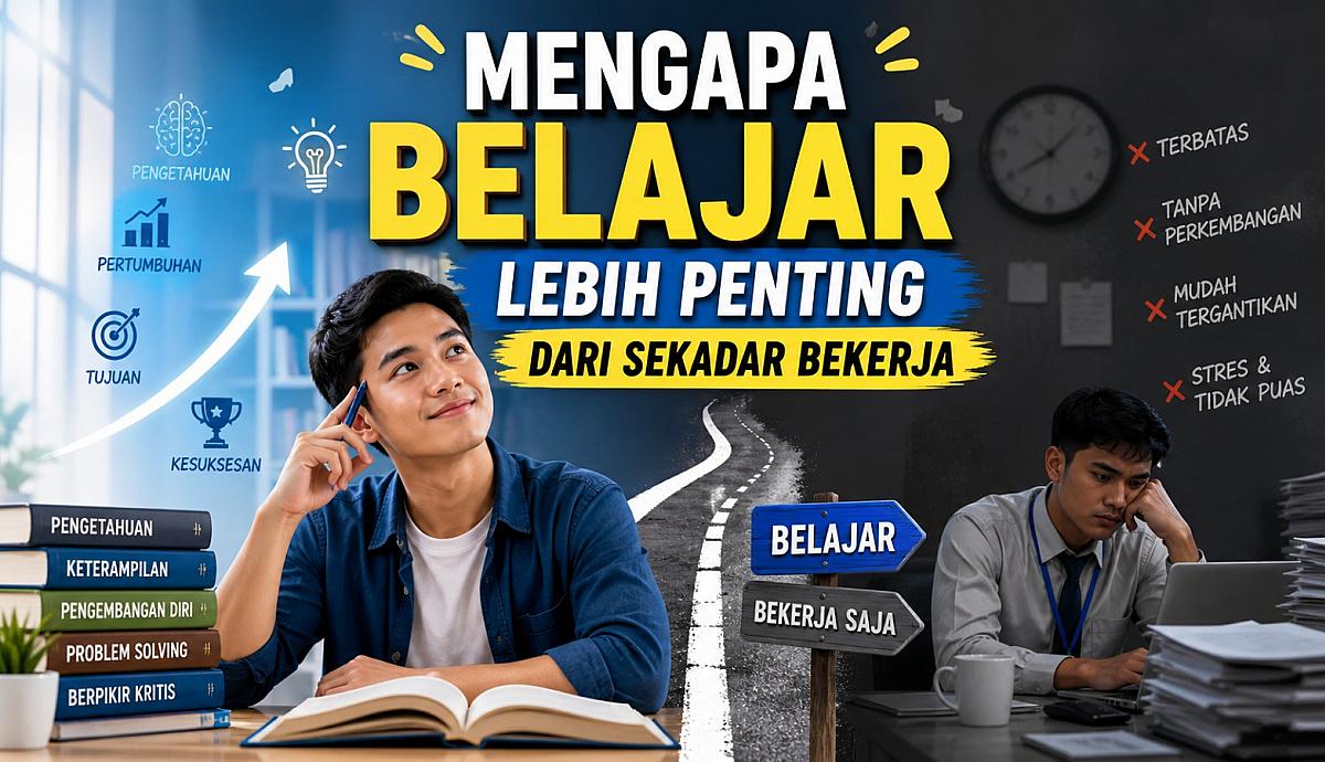 Mengapa belajar lebih penting dari sekadar bekerja