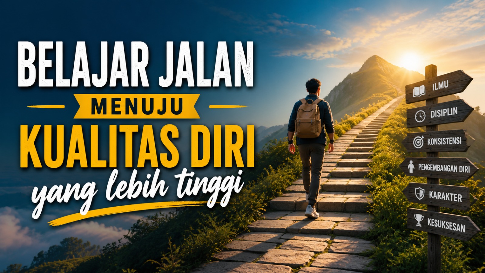 Belajar jalan menuju kualitas diri yang lebih tinggi