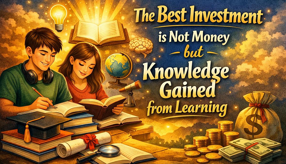 The best investment is not money but knowledge gained from learning