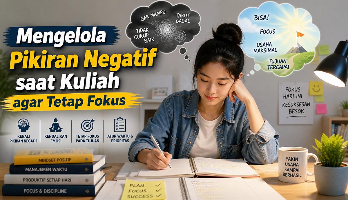 Mengelola Pikiran Negatif saat Kuliah agar Tetap Fokus