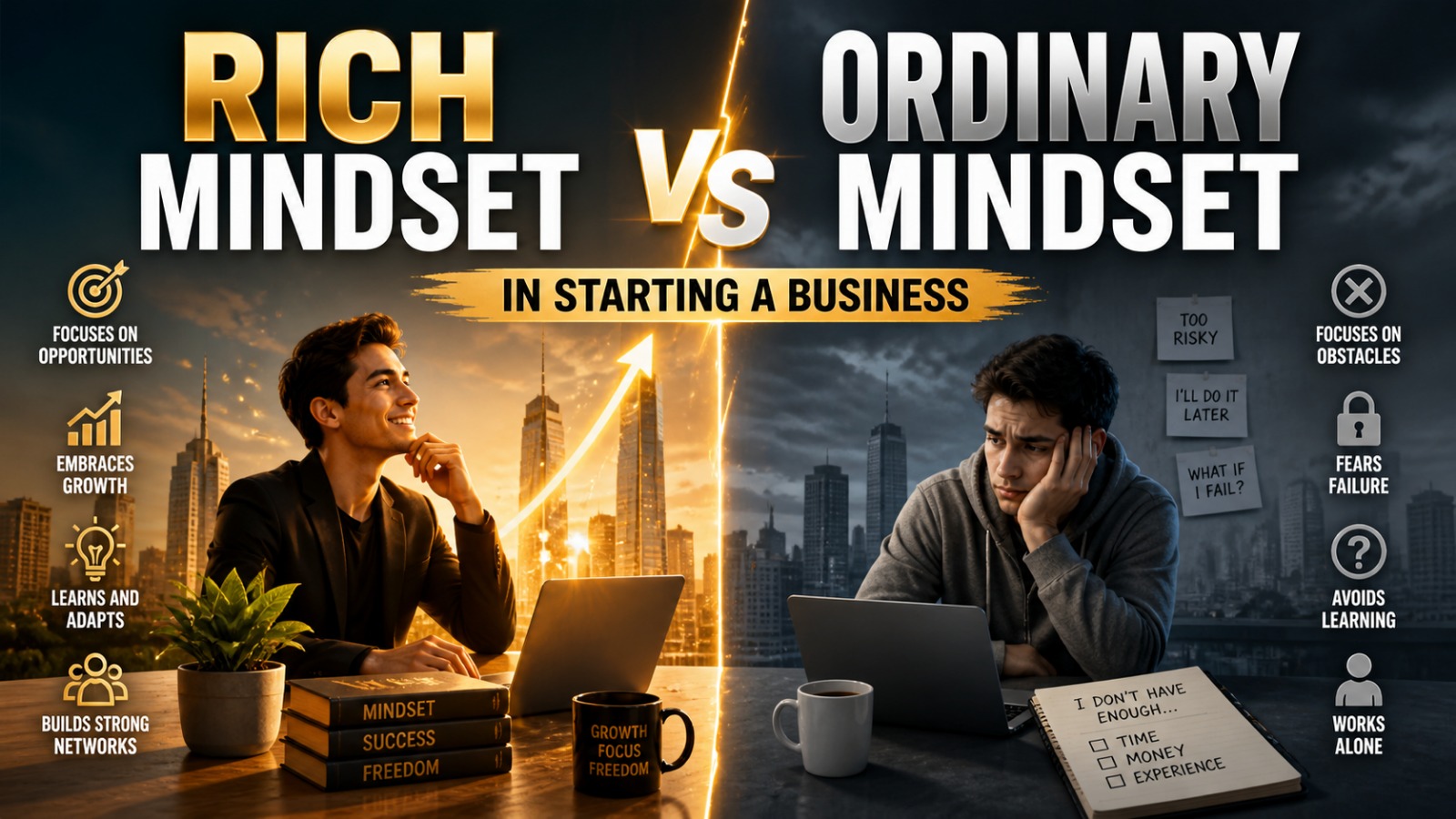 Rich Mindset vs Ordinary Mindset in Starting a Business
