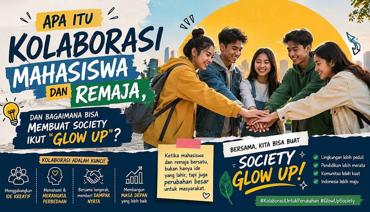 Apa Itu Kolaborasi Mahasiswa dan Remaja, dan Bagaimana Bisa Membuat Society Ikut “Glow Up”?