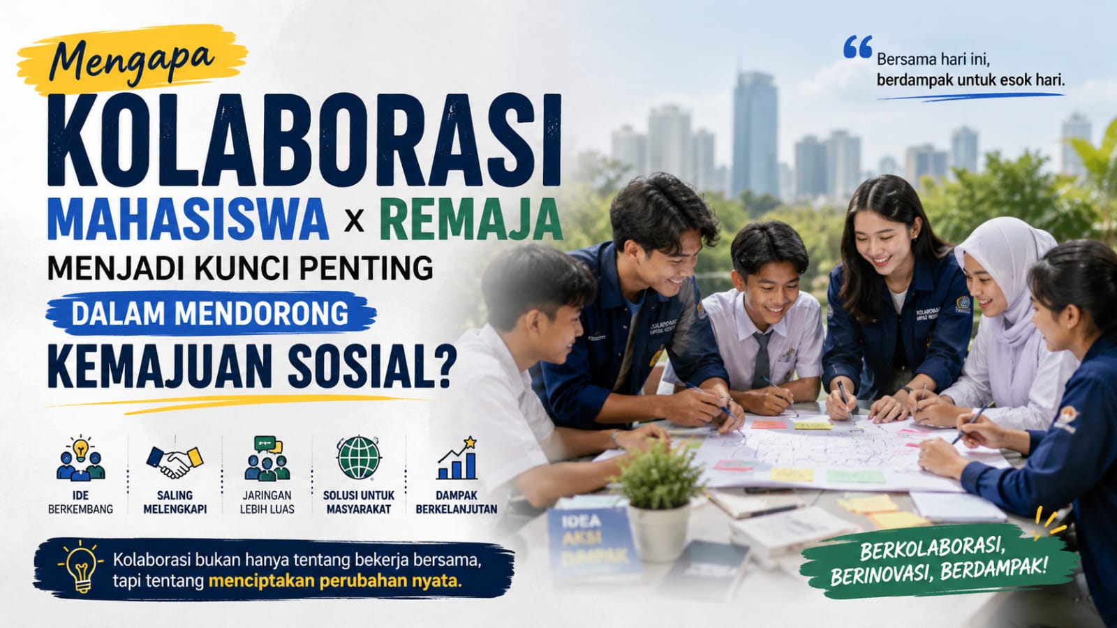 Mengapa Kolaborasi Mahasiswa x Remaja Menjadi Kunci Penting dalam Mendorong Kemajuan Sosial?