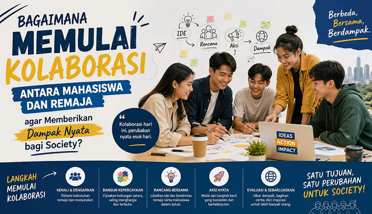 Bagaimana Memulai Kolaborasi antara Mahasiswa dan Remaja agar Memberikan Dampak Nyata bagi Society?