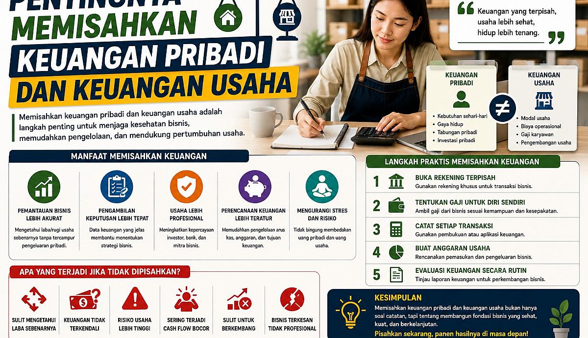 Pentingnya Memisahkan Keuangan Pribadi dan Keuangan Usaha
