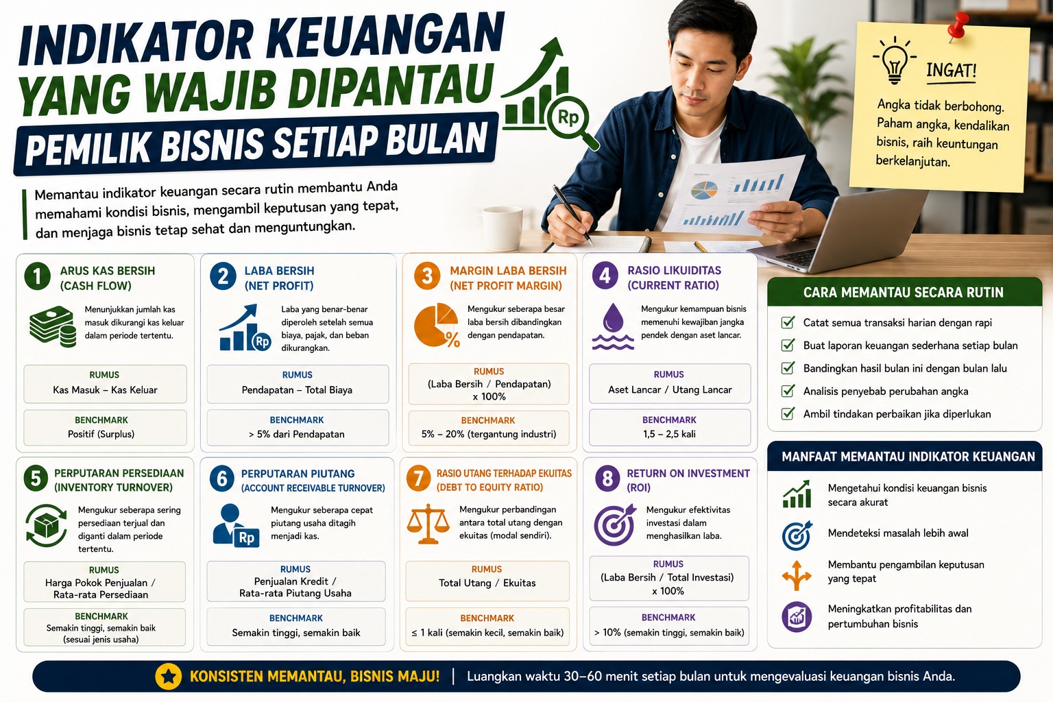 Indikator Keuangan yang Wajib Dipantau Pemilik Bisnis Setiap Bulan