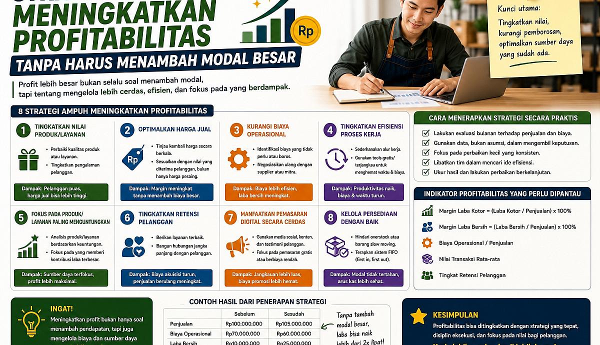 Strategi Meningkatkan Profitabilitas Tanpa Harus Menambah Modal Besar