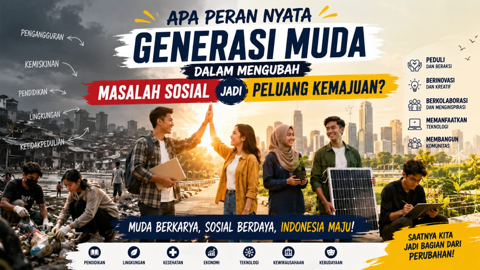 Apa Peran Nyata Generasi Muda dalam Mengubah Masalah Sosial Jadi Peluang Kemajuan?