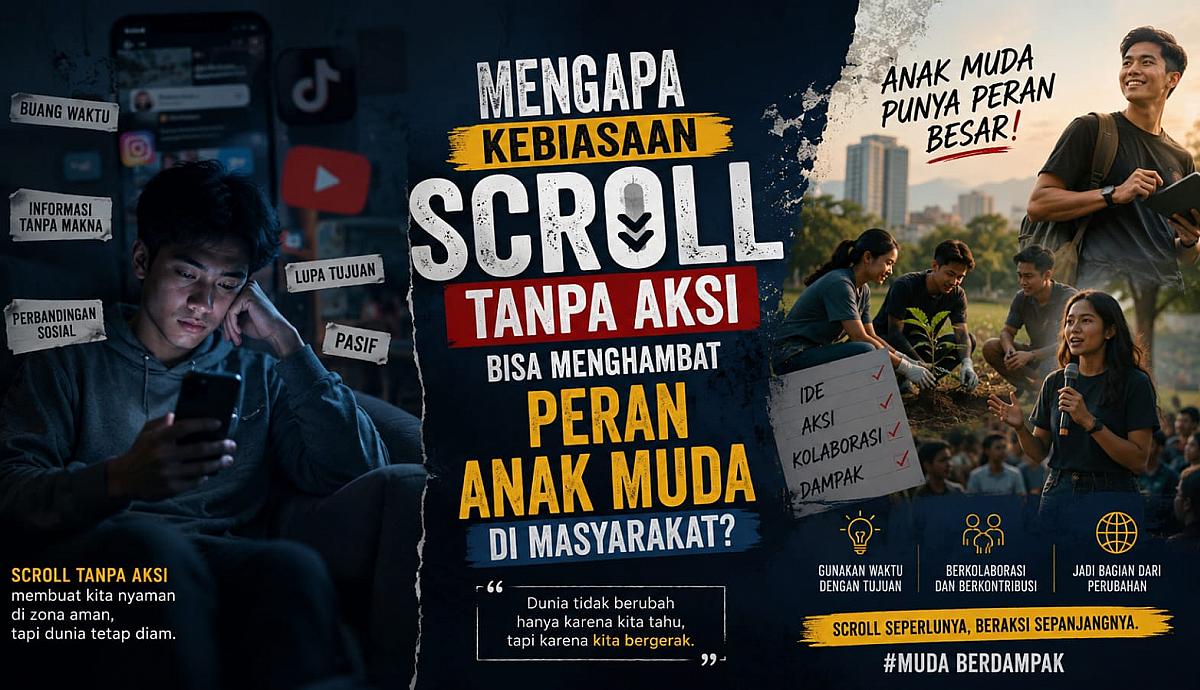 Mengapa Kebiasaan Scroll Tanpa Aksi Bisa Menghambat Peran Anak Muda di Masyarakat?