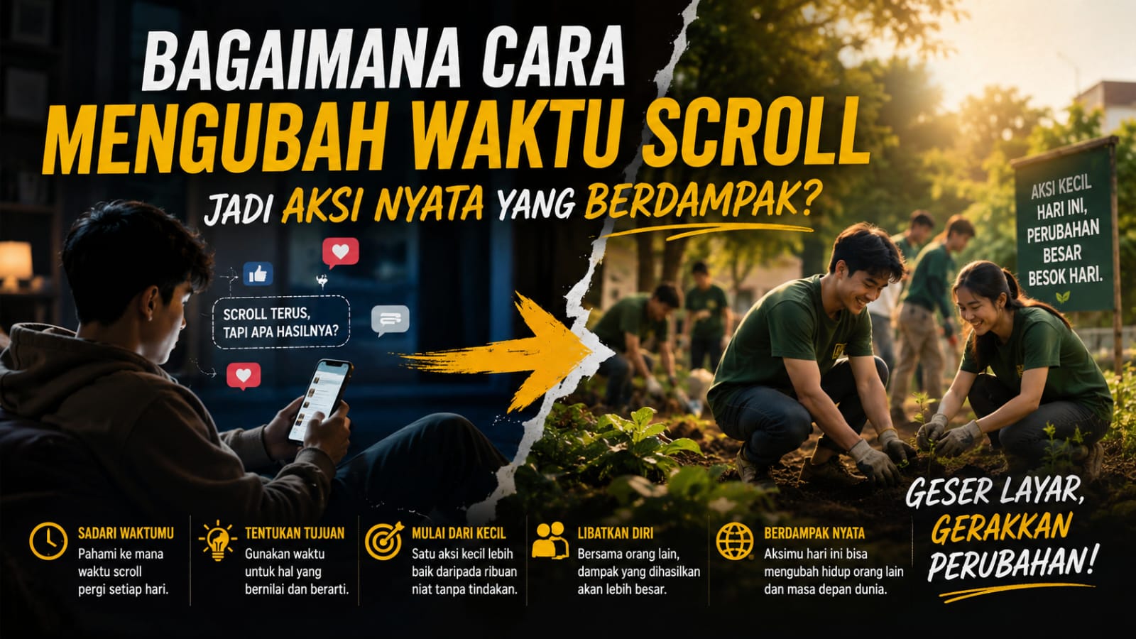 Bagaimana Cara Mengubah Waktu Scroll Jadi Aksi Nyata yang Berdampak?