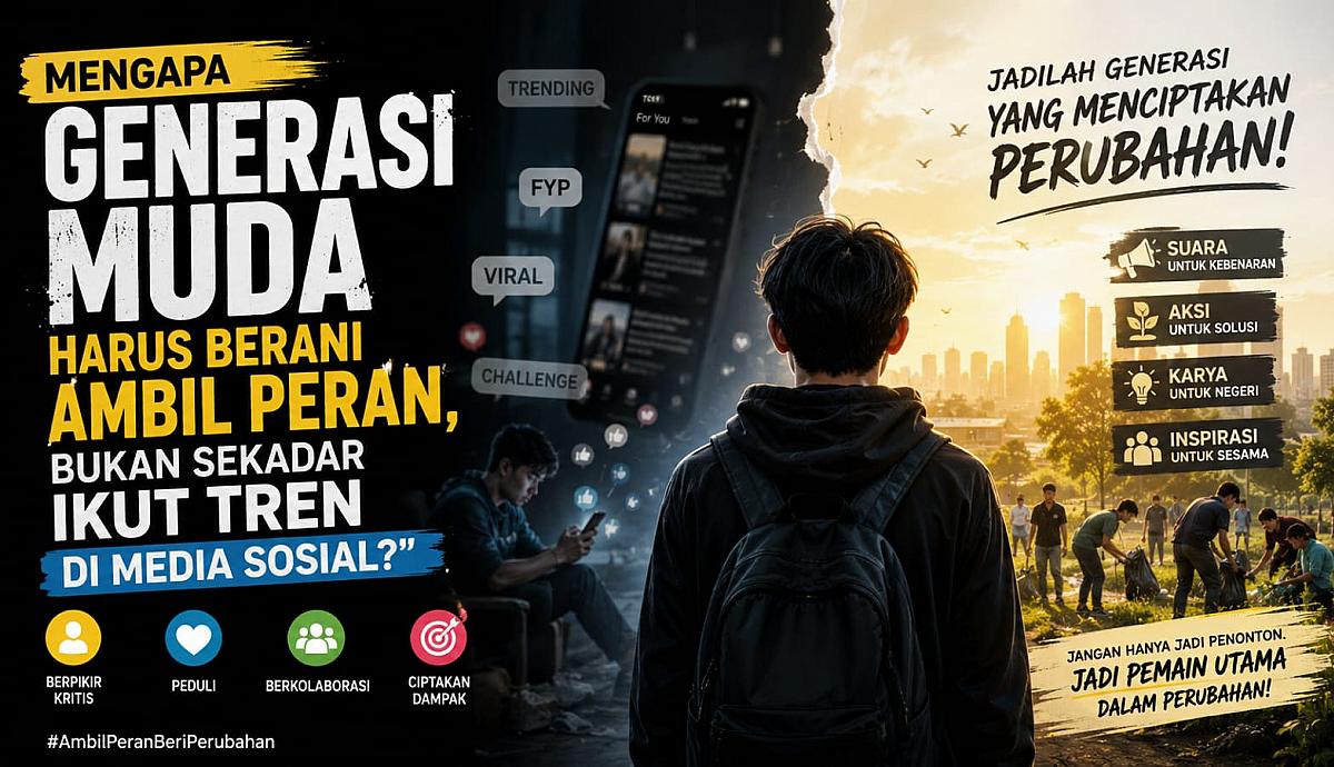 Mengapa Generasi Muda Harus Berani Ambil Peran, Bukan Sekadar Ikut Tren di Media Sosial?