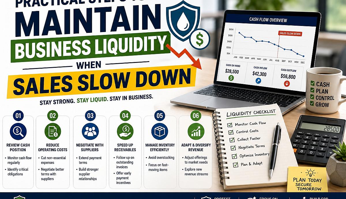 Practical Steps to Maintain Business Liquidity When Sales Slow Down