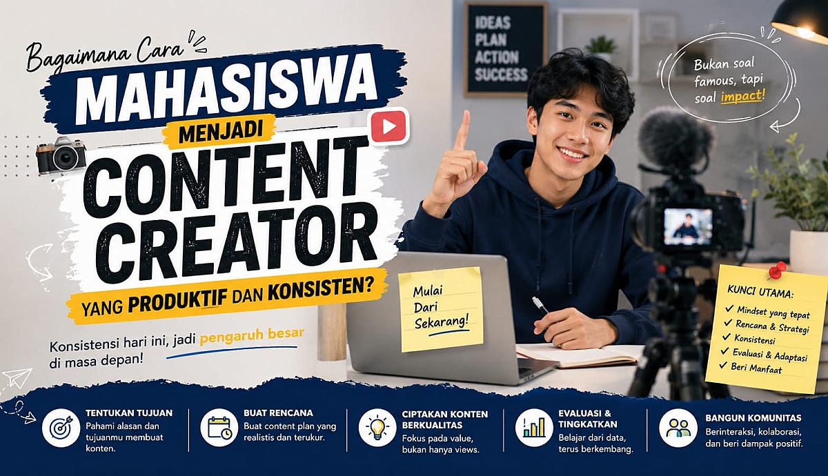 Bagaimana Cara Mahasiswa Menjadi Content Creator yang Produktif dan Konsisten?