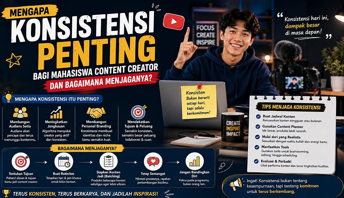 Mengapa Konsistensi Penting bagi Mahasiswa Content Creator dan Bagaimana Menjaganya?
