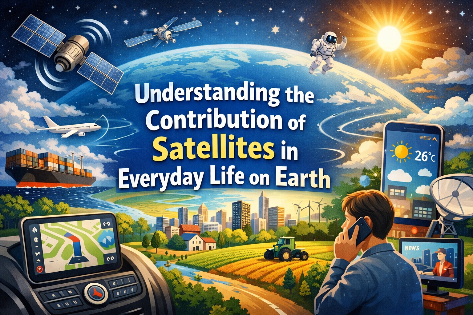 Understanding the Contribution of Satellites in Everyday Life on Earth