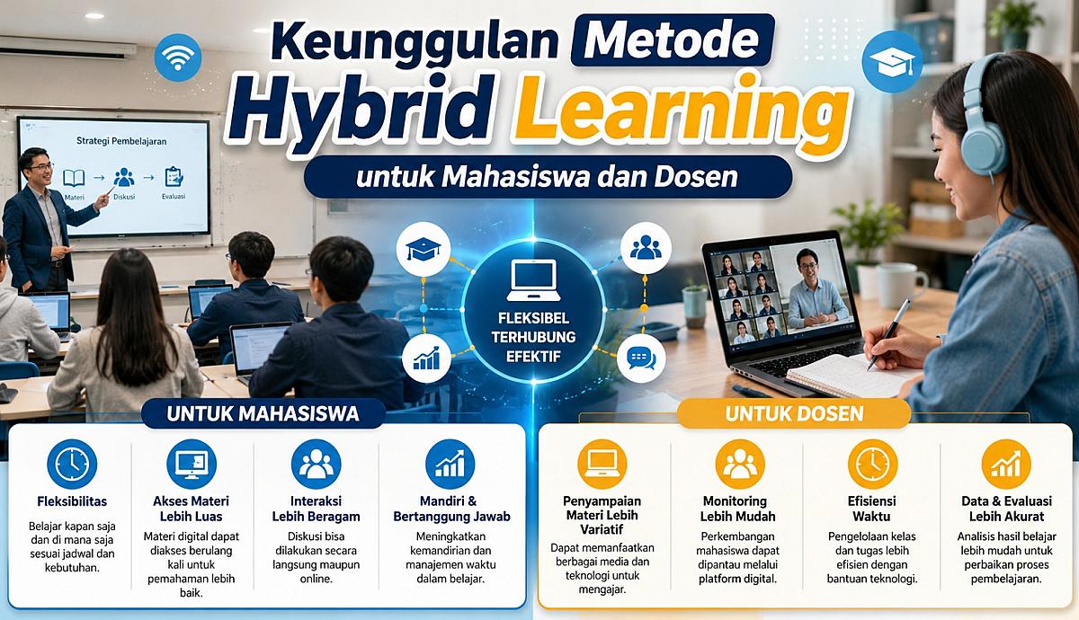 KEUNGGULAN METODE HYBRID LEARNING UNTUK MAHASISWA DAN DOSEN