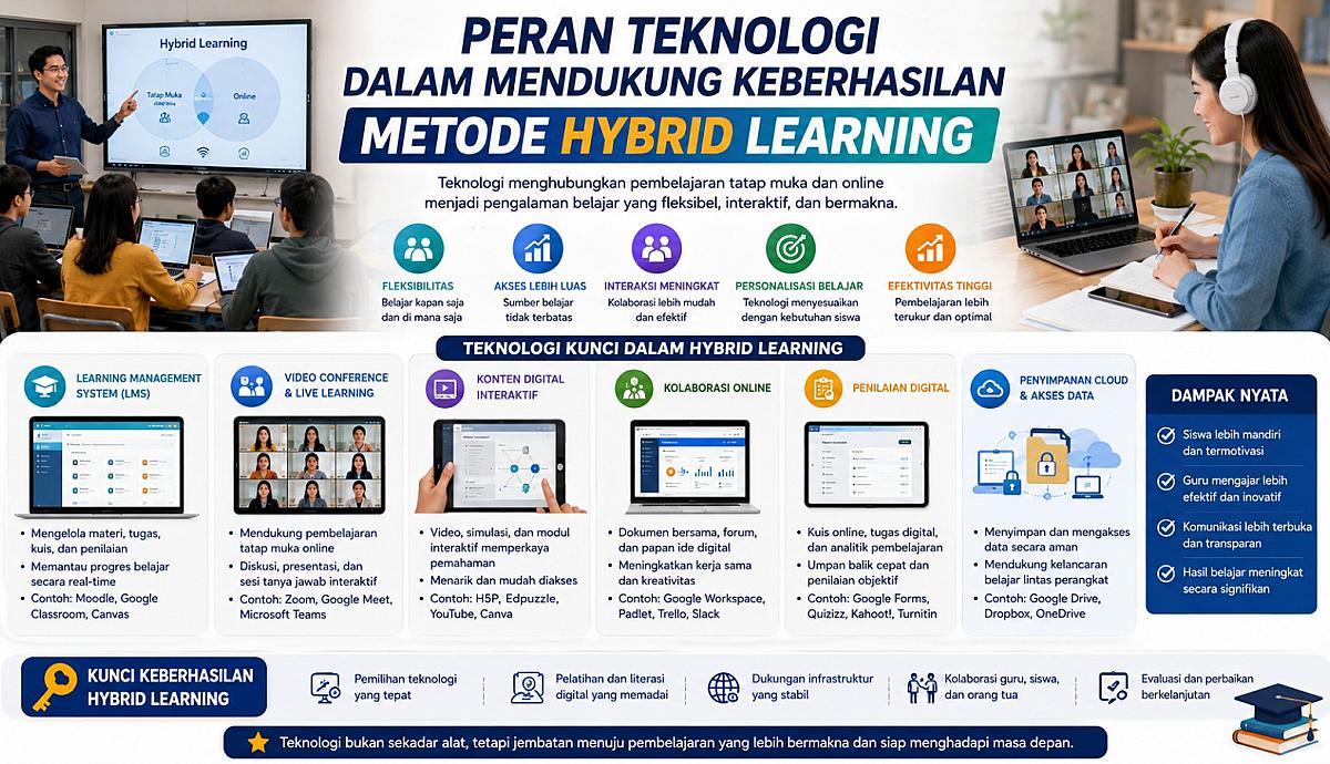 PERAN TEKNOLOGI DALAM MENDUKUNG KEBERHASILAN METODE HYBRID LEARNING