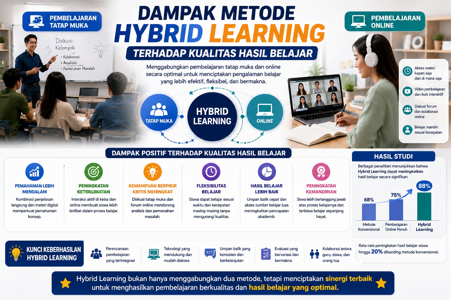Dampak Metode Hybrid Learning terhadap Kualitas Hasil Belajar