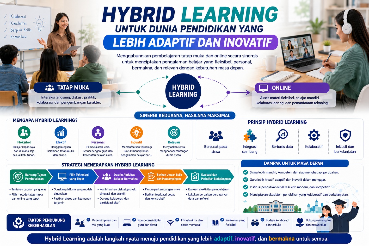 Hybrid Learning untuk Dunia Pendidikan yang Lebih Adaptif dan Inovatif