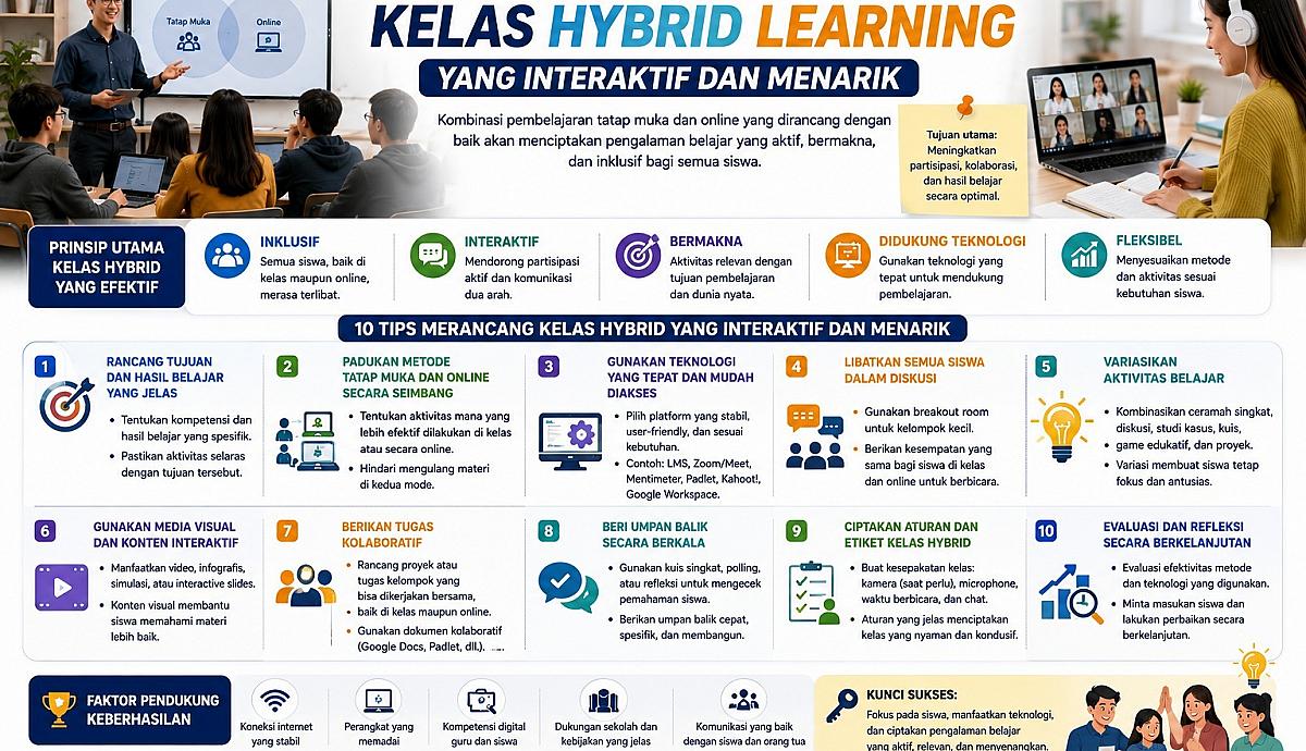 Tips Merancang Kelas Hybrid Learning yang Interaktif dan Menarik