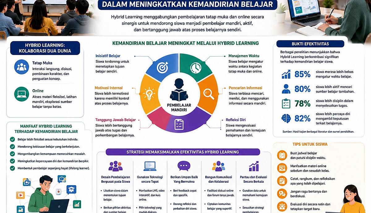 Efektivitas Metode Hybrid Learning dalam Meningkatkan Kemandirian Belajar