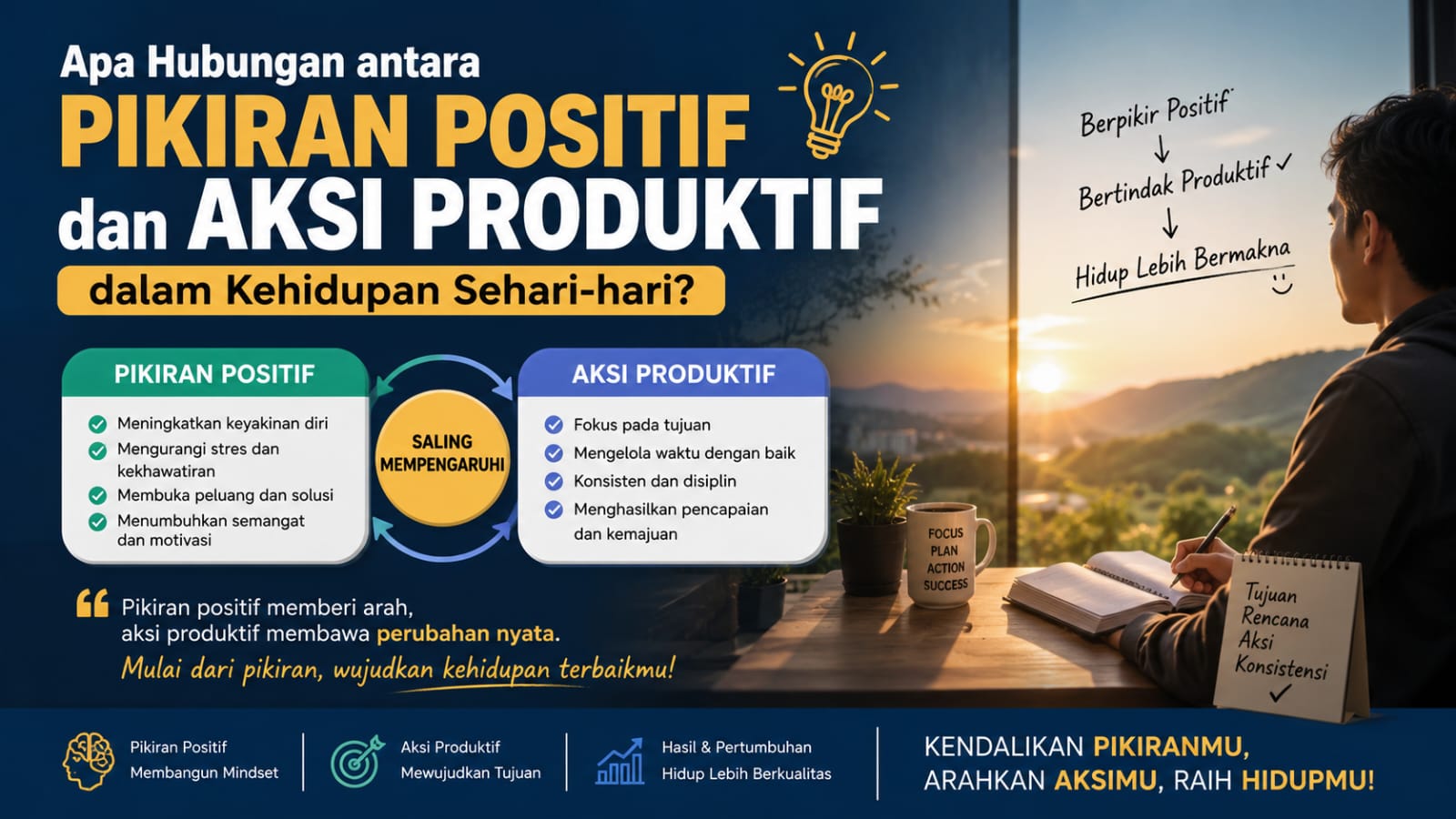 Apa Hubungan antara Pikiran Positif dan Aksi Produktif dalam Kehidupan Sehari-hari?