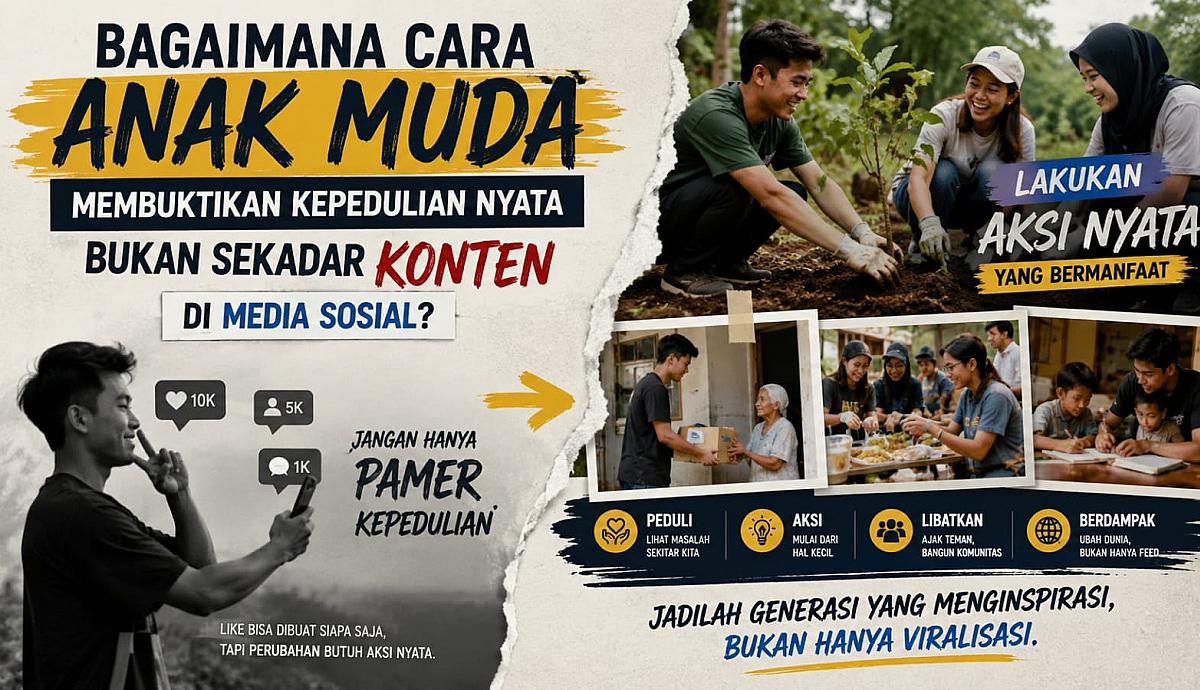 Bagaimana Cara Anak Muda Membuktikan Kepedulian Nyata, Bukan Sekadar Konten di Media Sosial?