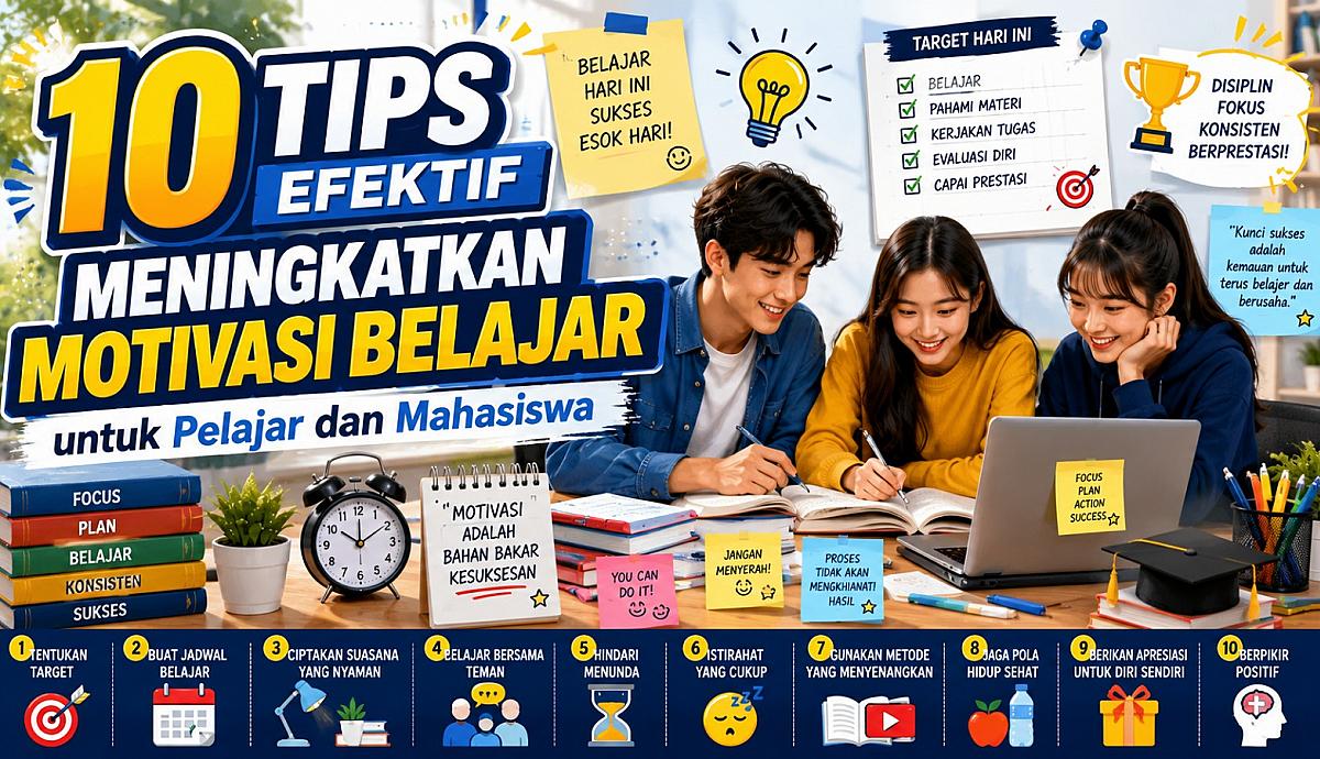 10 Tips Efektif Meningkatkan Motivasi Belajar untuk Pelajar dan Mahasiswa