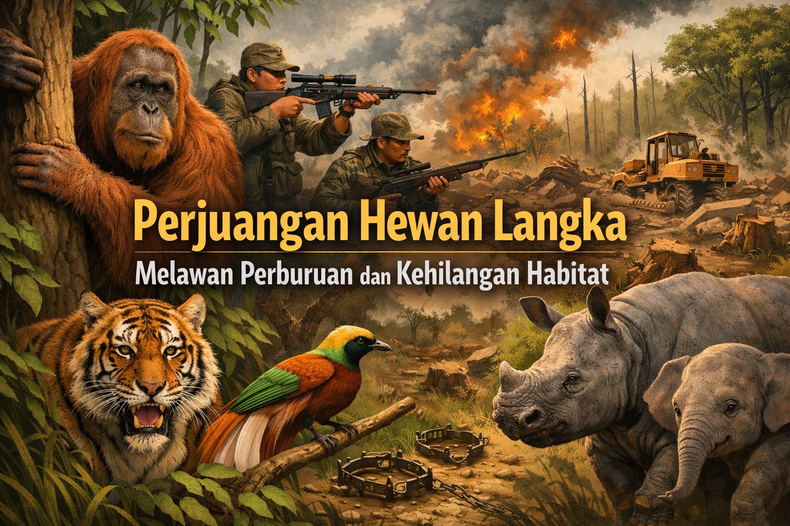 Perjuangan Hewan Langka Melawan Perburuan dan Kehilangan Habitat