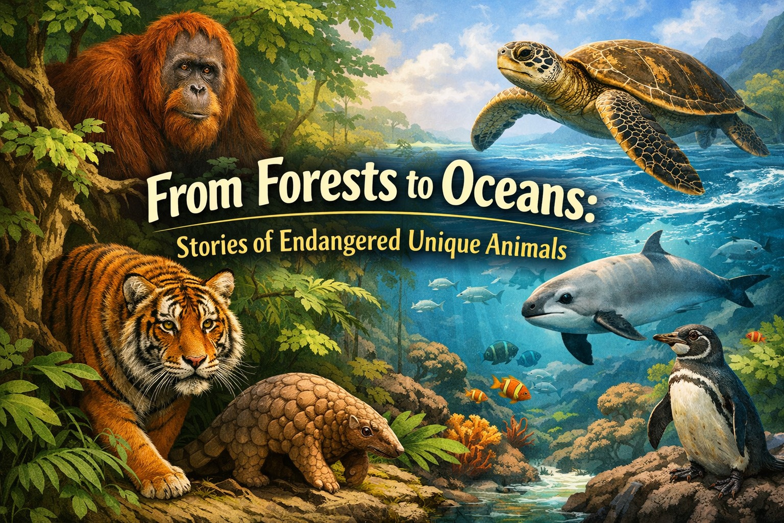 From Forests to Oceans: Stories of Endangered Unique Animals