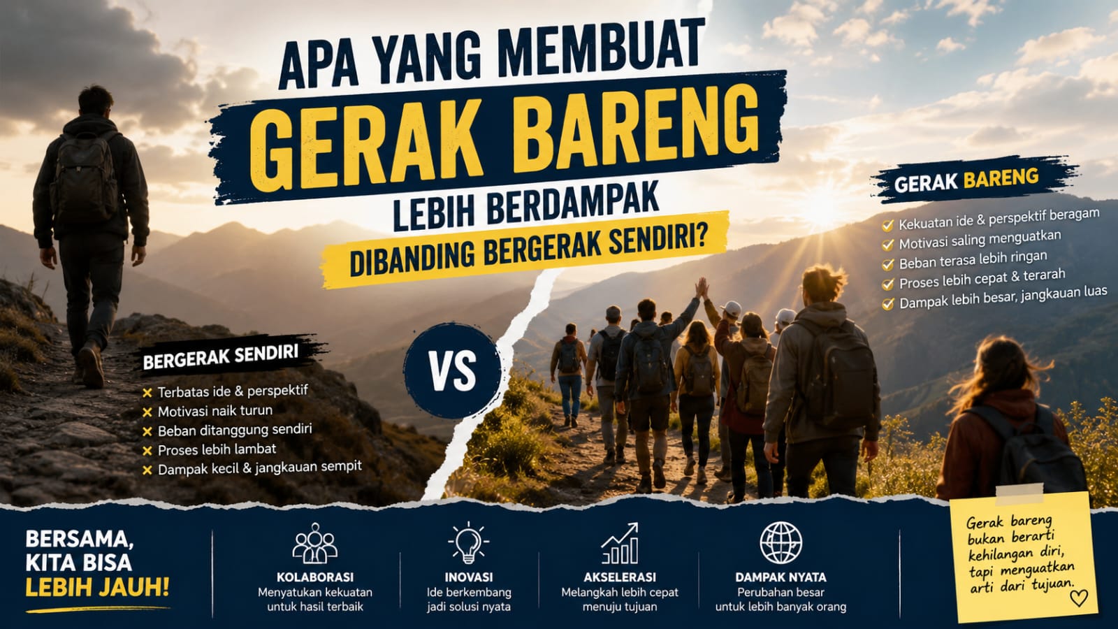 Apa yang Membuat Gerak Bareng Lebih Berdampak Dibanding Bergerak Sendiri?