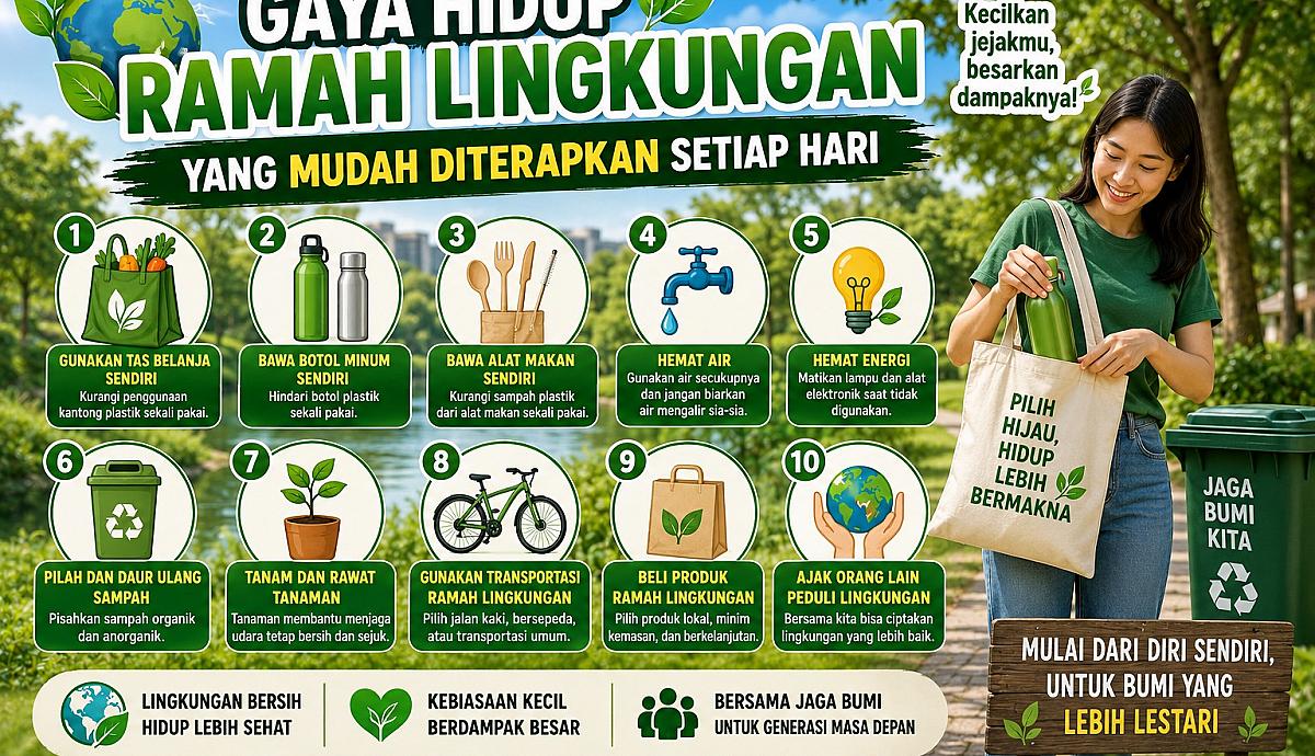 Gaya Hidup Ramah Lingkungan yang Mudah Diterapkan Setiap Hari